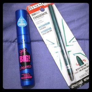 Rimmel London eyeliner and Essence Mascara.